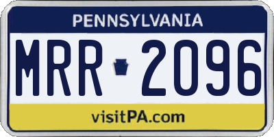 PA license plate MRR2096