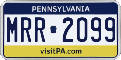 PA license plate MRR2099