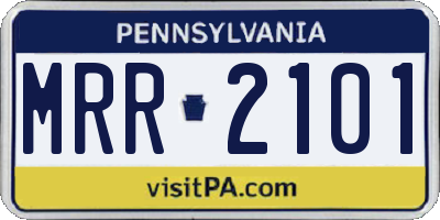 PA license plate MRR2101
