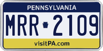 PA license plate MRR2109