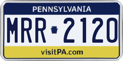 PA license plate MRR2120