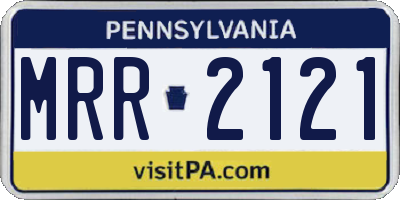PA license plate MRR2121