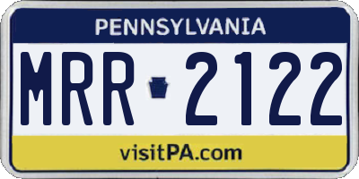 PA license plate MRR2122