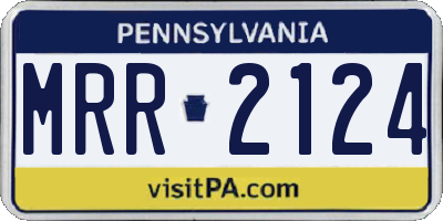 PA license plate MRR2124
