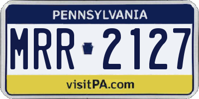 PA license plate MRR2127