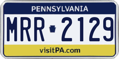 PA license plate MRR2129