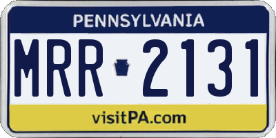 PA license plate MRR2131
