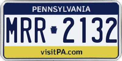 PA license plate MRR2132