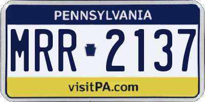 PA license plate MRR2137