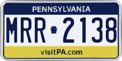 PA license plate MRR2138