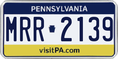 PA license plate MRR2139