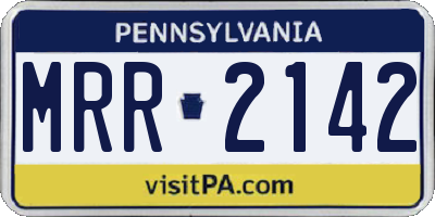 PA license plate MRR2142