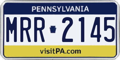 PA license plate MRR2145