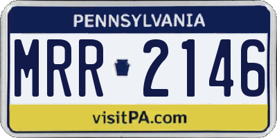 PA license plate MRR2146