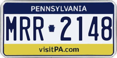 PA license plate MRR2148