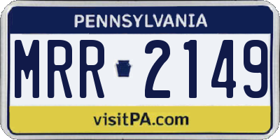 PA license plate MRR2149