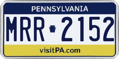 PA license plate MRR2152