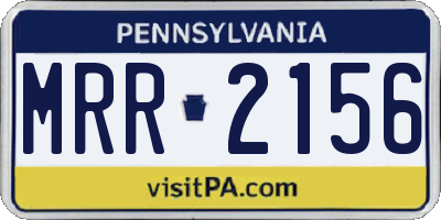 PA license plate MRR2156