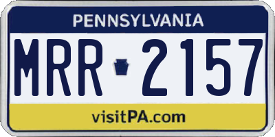 PA license plate MRR2157