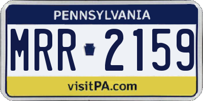 PA license plate MRR2159