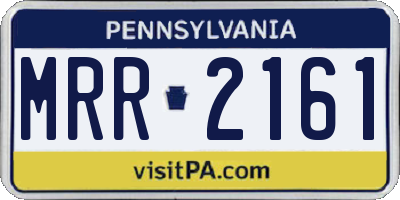 PA license plate MRR2161