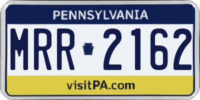 PA license plate MRR2162