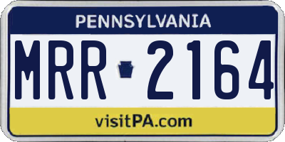 PA license plate MRR2164
