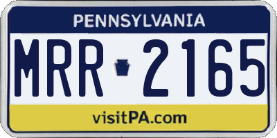 PA license plate MRR2165