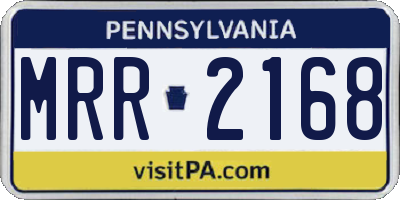 PA license plate MRR2168