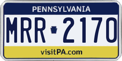 PA license plate MRR2170