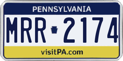 PA license plate MRR2174