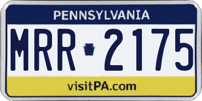PA license plate MRR2175