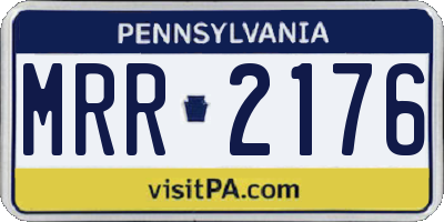 PA license plate MRR2176