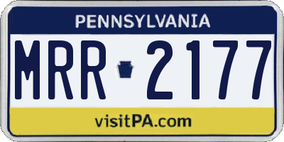PA license plate MRR2177