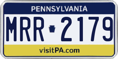 PA license plate MRR2179