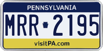PA license plate MRR2195