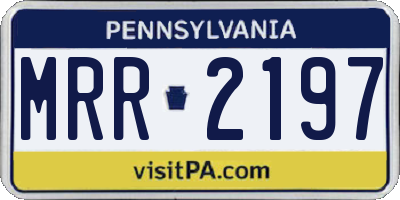 PA license plate MRR2197