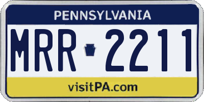 PA license plate MRR2211