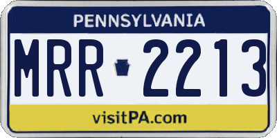 PA license plate MRR2213