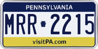 PA license plate MRR2215