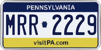 PA license plate MRR2229