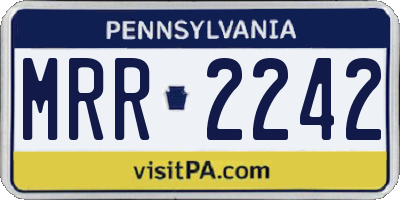 PA license plate MRR2242