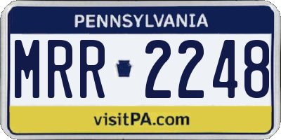 PA license plate MRR2248