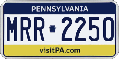 PA license plate MRR2250