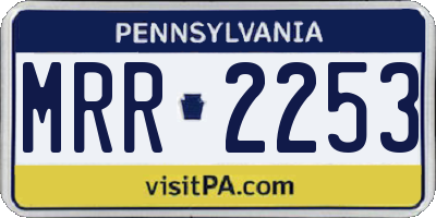 PA license plate MRR2253