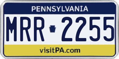 PA license plate MRR2255