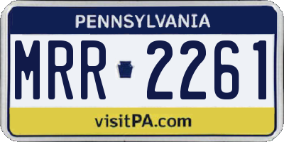 PA license plate MRR2261