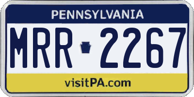 PA license plate MRR2267