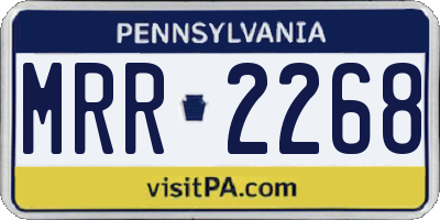 PA license plate MRR2268