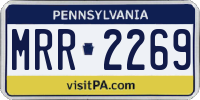 PA license plate MRR2269